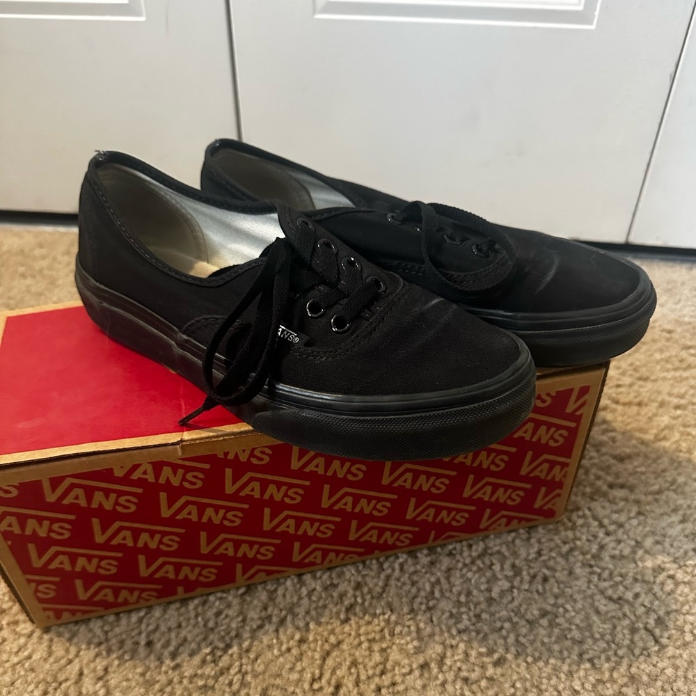 Vans Black and White Canvas Sneakers